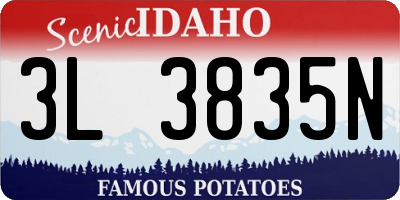 ID license plate 3L3835N