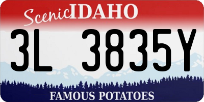 ID license plate 3L3835Y