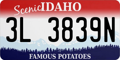 ID license plate 3L3839N