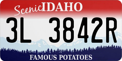 ID license plate 3L3842R