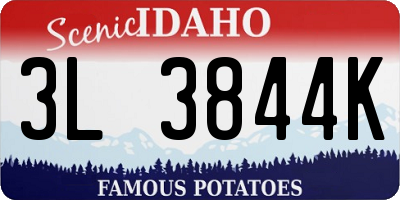 ID license plate 3L3844K