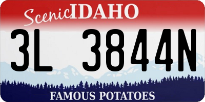 ID license plate 3L3844N