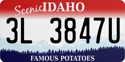 ID license plate 3L3847U