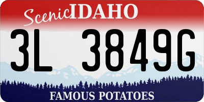ID license plate 3L3849G