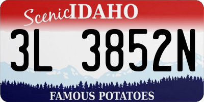 ID license plate 3L3852N