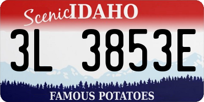 ID license plate 3L3853E