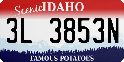 ID license plate 3L3853N
