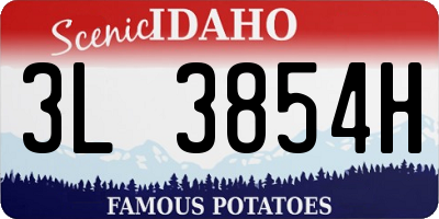 ID license plate 3L3854H