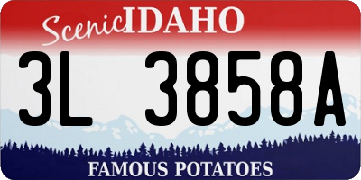ID license plate 3L3858A