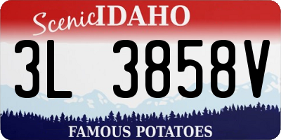 ID license plate 3L3858V