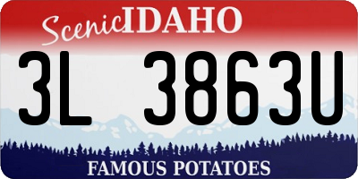 ID license plate 3L3863U