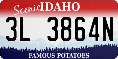 ID license plate 3L3864N