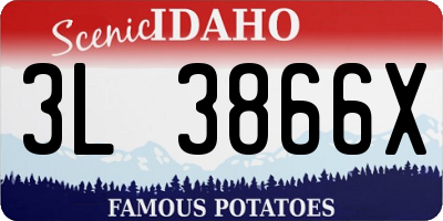 ID license plate 3L3866X