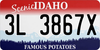 ID license plate 3L3867X