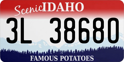 ID license plate 3L3868O