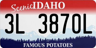 ID license plate 3L3870L