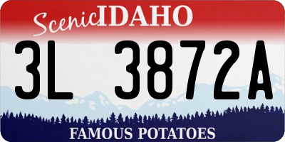 ID license plate 3L3872A