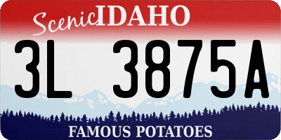 ID license plate 3L3875A