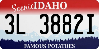 ID license plate 3L3882I