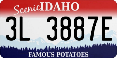 ID license plate 3L3887E