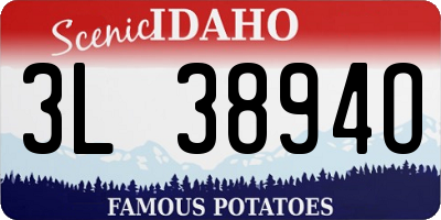 ID license plate 3L3894O