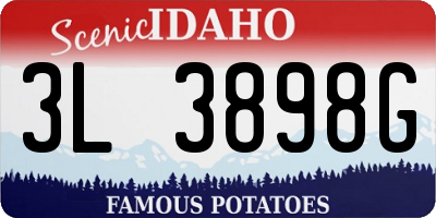 ID license plate 3L3898G