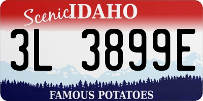 ID license plate 3L3899E