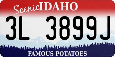 ID license plate 3L3899J