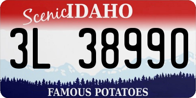 ID license plate 3L3899O