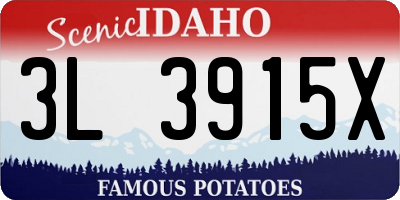 ID license plate 3L3915X