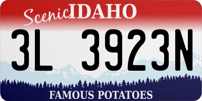 ID license plate 3L3923N