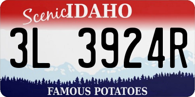 ID license plate 3L3924R