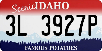 ID license plate 3L3927P