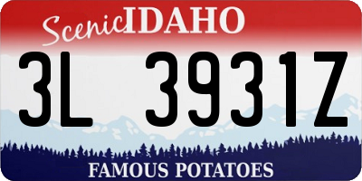 ID license plate 3L3931Z