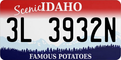 ID license plate 3L3932N