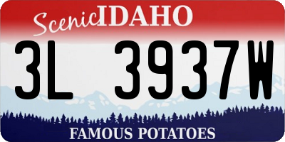 ID license plate 3L3937W