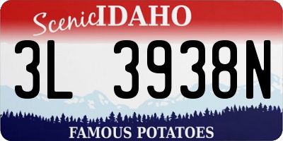 ID license plate 3L3938N
