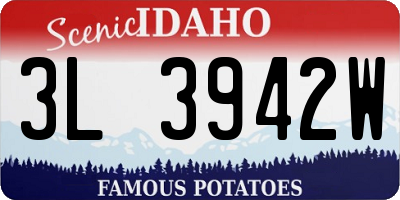 ID license plate 3L3942W