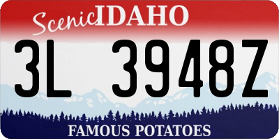 ID license plate 3L3948Z