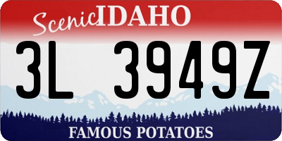 ID license plate 3L3949Z