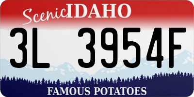 ID license plate 3L3954F