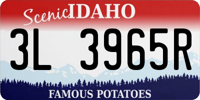 ID license plate 3L3965R