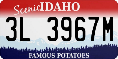 ID license plate 3L3967M