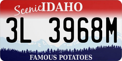 ID license plate 3L3968M
