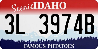 ID license plate 3L3974B