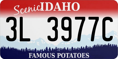 ID license plate 3L3977C