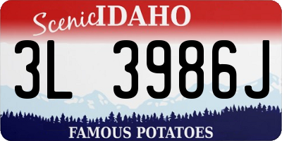 ID license plate 3L3986J