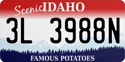 ID license plate 3L3988N