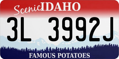 ID license plate 3L3992J
