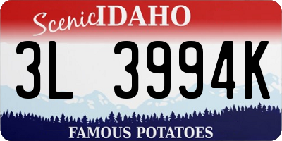 ID license plate 3L3994K